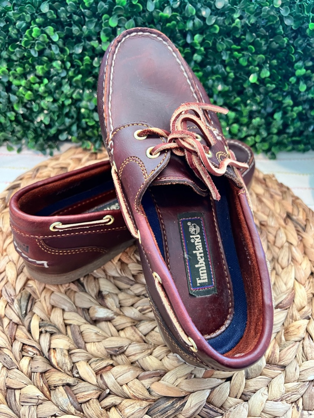 Timberland Women's Amherst 2-Eye Classic Leather Boat Shoes | Size 8 | Rootbeer
